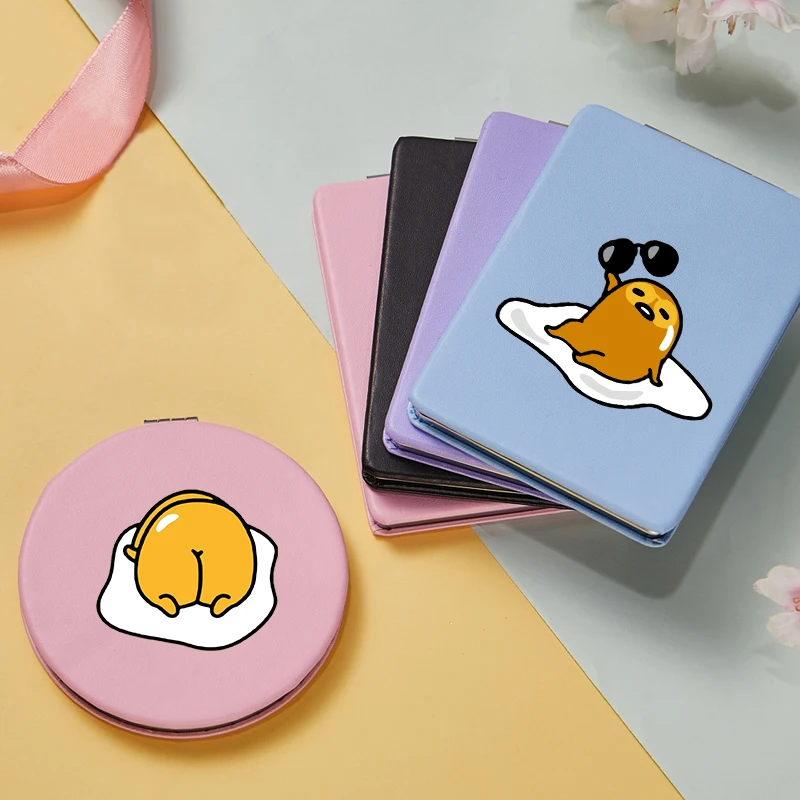 Мини зеркало для макияжа с забавным рисунком яйца Портативное двухстороннее