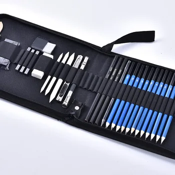 

Zipper Bag Packaging 33-piece Sketch Pencil Set Student Adult Painting Pencil Eraser Professional Beginner Art Supplies