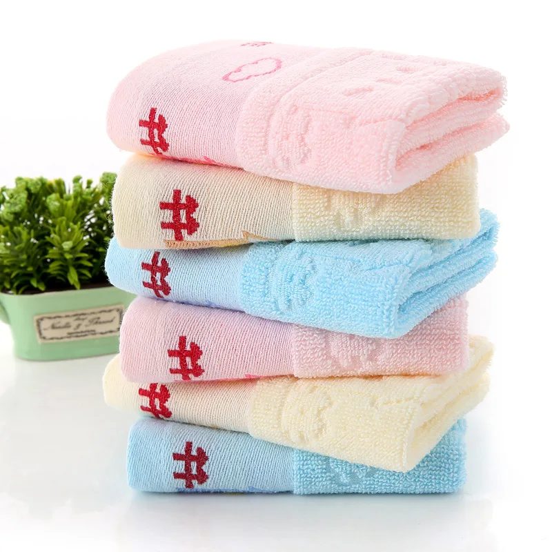 

Cartoon Square Children Hand Towel Cotton Towels Absorbent 25x25cm Bathroom Home Grooming Bathroom Towel Quick Drying