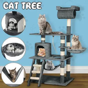 

Domestic Delivery Cat Toy Scratching Wood Climbing Tree Cat Jumping Toy with Ladder Climbing Frame Cat Furniture Scratching Post