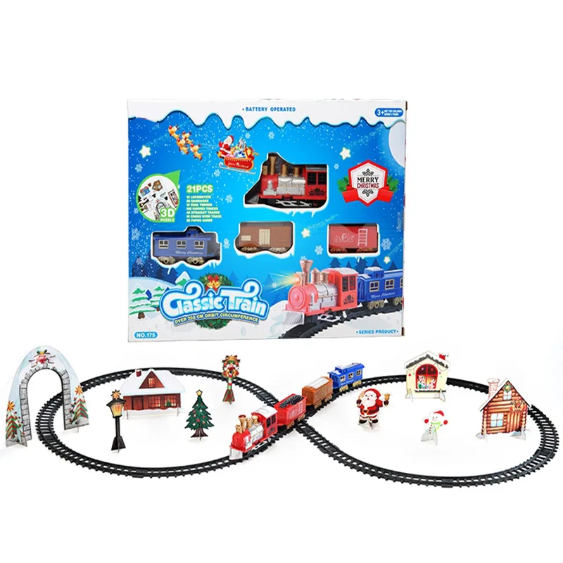 

CHILDREN'S Toy Electric Rail Train Christmas Decorations Electric Camera Track Christmas Train Children Christmas Gift