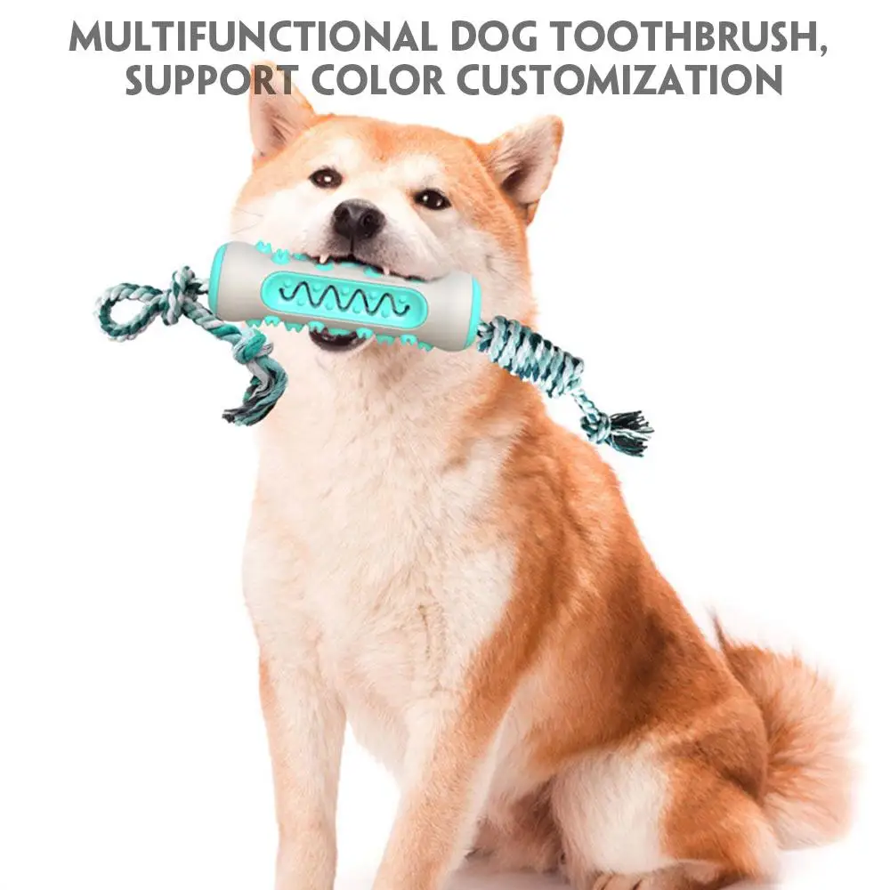 

Dog Chewing Toy Bones Shape Fresh Mint Clean Teeth Wear-Resistant Pet Molar Stick Chewy TPR + Rubber 2020 New Deep Cleaning