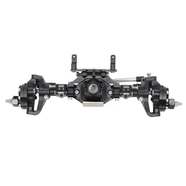 SCX10 Aluminum CNC Metal Axle With Metal Armor Chassis Shield for 1/10 RC Crawler Car Axial SCX10 II 90046 90047 Upgrade Parts