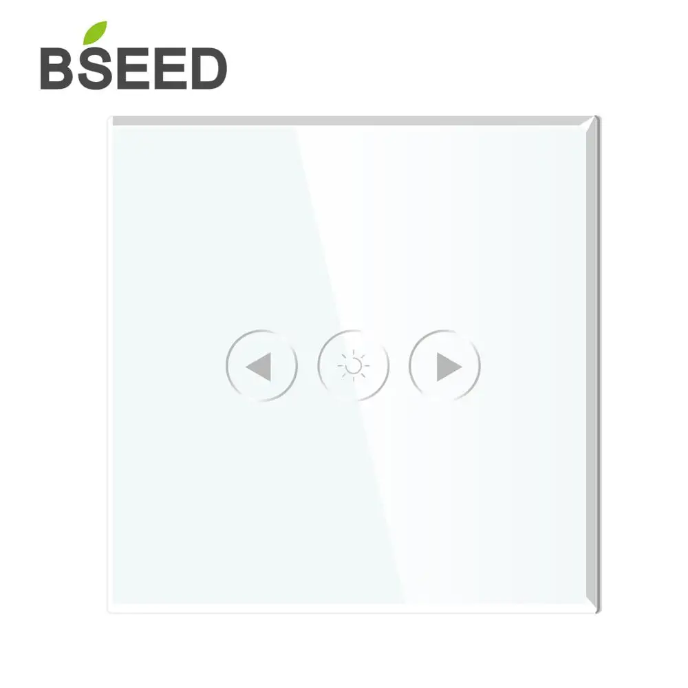 Белый BSEED Wifi 1 банда умный диммер беспроводной wi-fi-переключатель белый черный золотой цвета поддержка для Tuya Google Assistant - Цвет: Белый