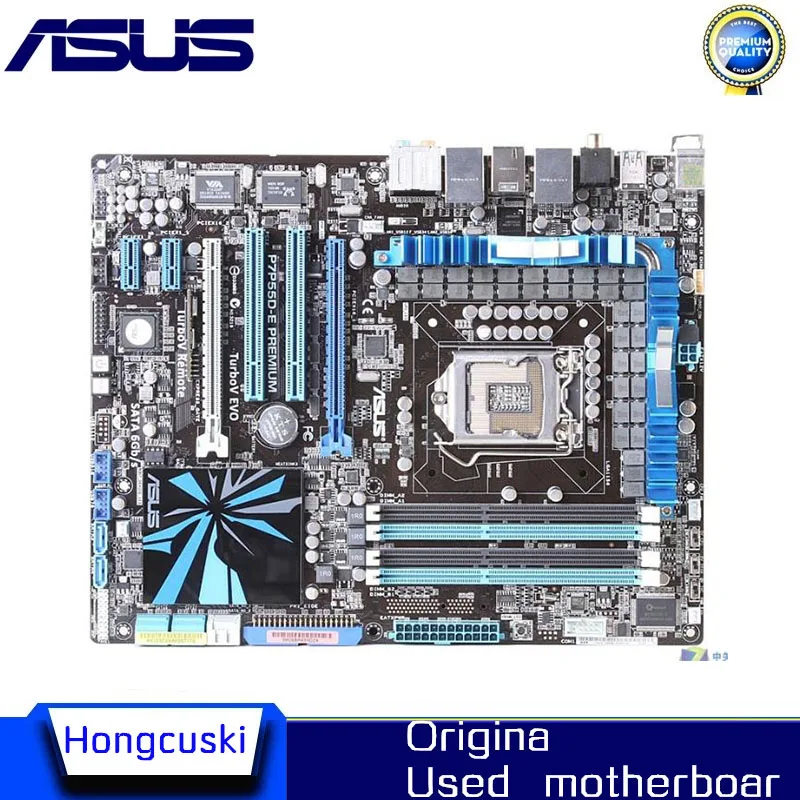 For Asus P7P55D-E Premium Desktop Motherboard P55 Socket LGA 1156 i3 i5 i7 DDR3 16G ATX Original Used Mainboard |
