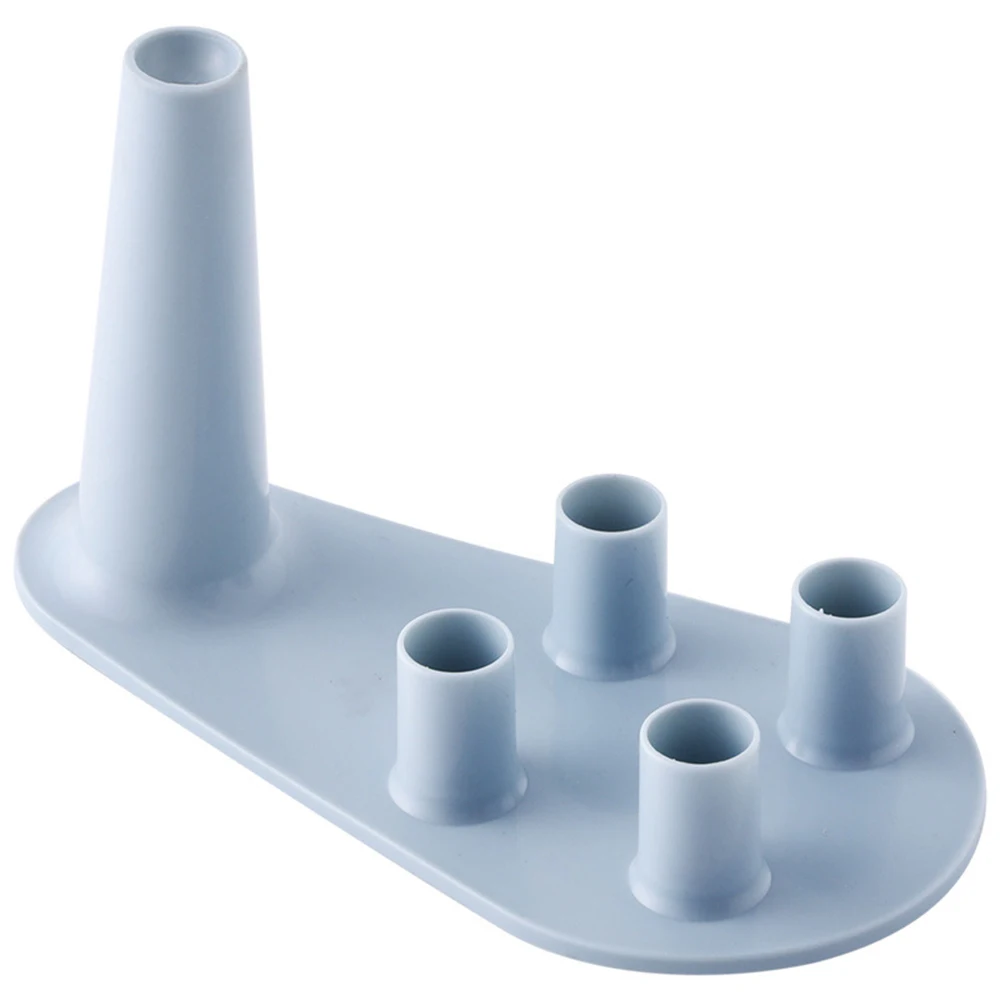 Пластиковый держатель для зубных щеток Бритва для ванной зуб стеклянный Органайзер Тип стола для хранения ванной комнаты - Цвет: blue