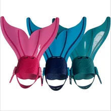 Модернизированные Детские ласты русалки хвост цельного плавания Ласты для дайвинга ласты