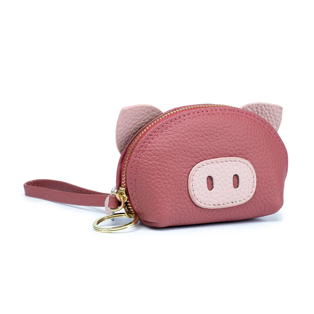 Cute Wallet Women Wrist Strap Solid Keychain Short Coin Purse Cartoon Pig  Mini Change Purse for Children 2020 New Student Wallet - AliExpress