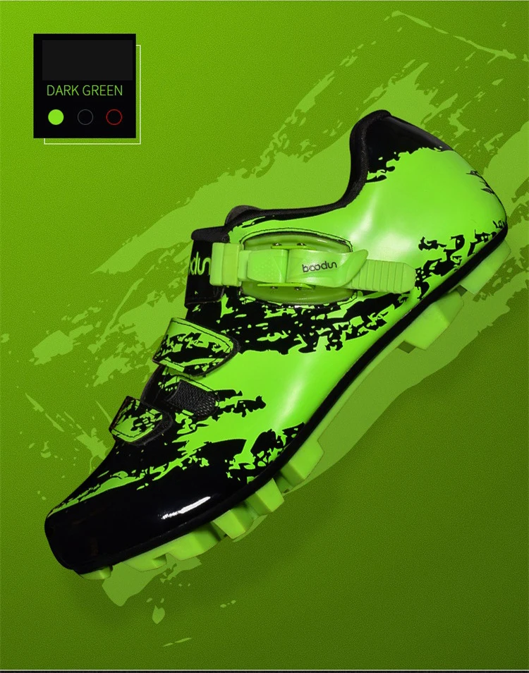 Boodun new men's mountain bike bicycle self-locking shoes non-slip breathable iron triathlon racing shoes MTB bicycle shoes