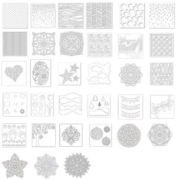 

Heart Shape Stars Stencils for DIY Scrapbooking Decorative Embossing DIY Paper Card Craft Plastic Templates Drawing Sheets