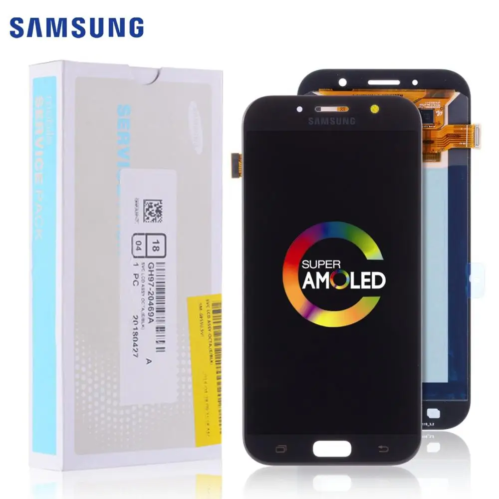 

100% Super AMOLED LCD For Samsung Galaxy A7 2017 A720 A720F SM-A720F LCD Display Touch Screen Digitizer Assembly