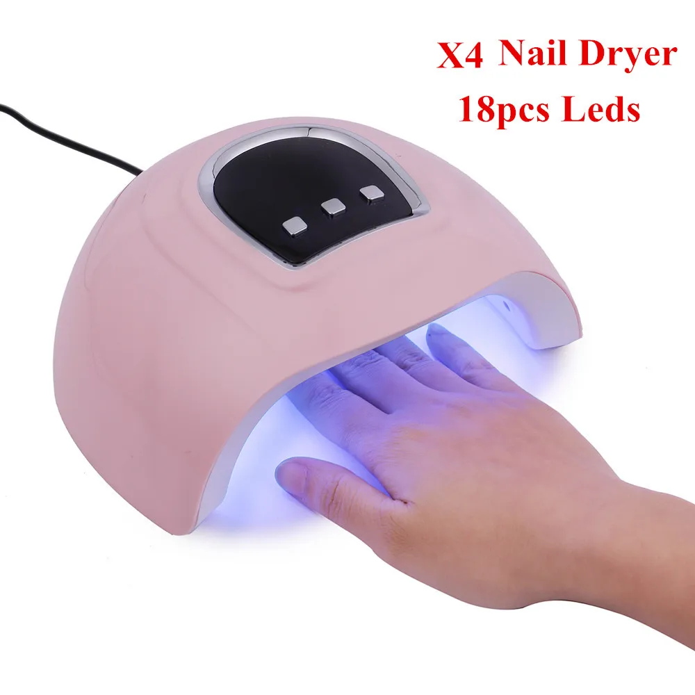 

UV LEDs Nails Dryer USB Nail Lamp 18pcs Leds with 30s/60s/90s Timer LCD Display Curing All Gel Polish Nail Art Drying Tools