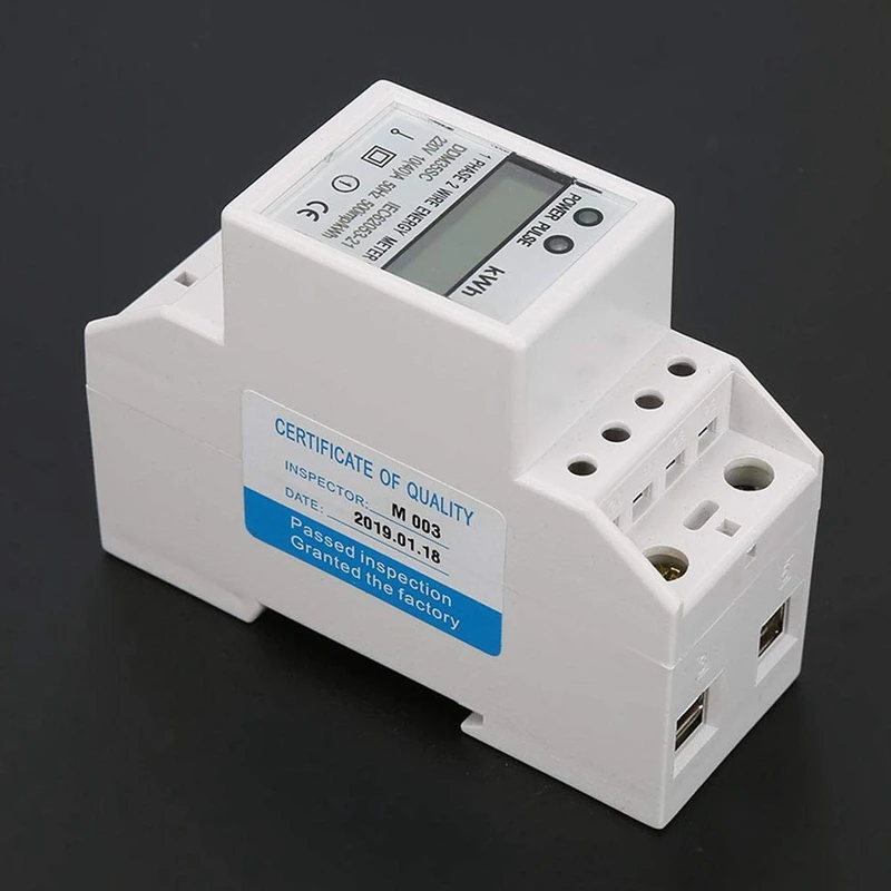 DDM35SC 10(40) 220 В счетчик энергии, прочный однофазный 2P lcd din-рейка кВт/ч Ватт час счетчик энергии для дома промышленный