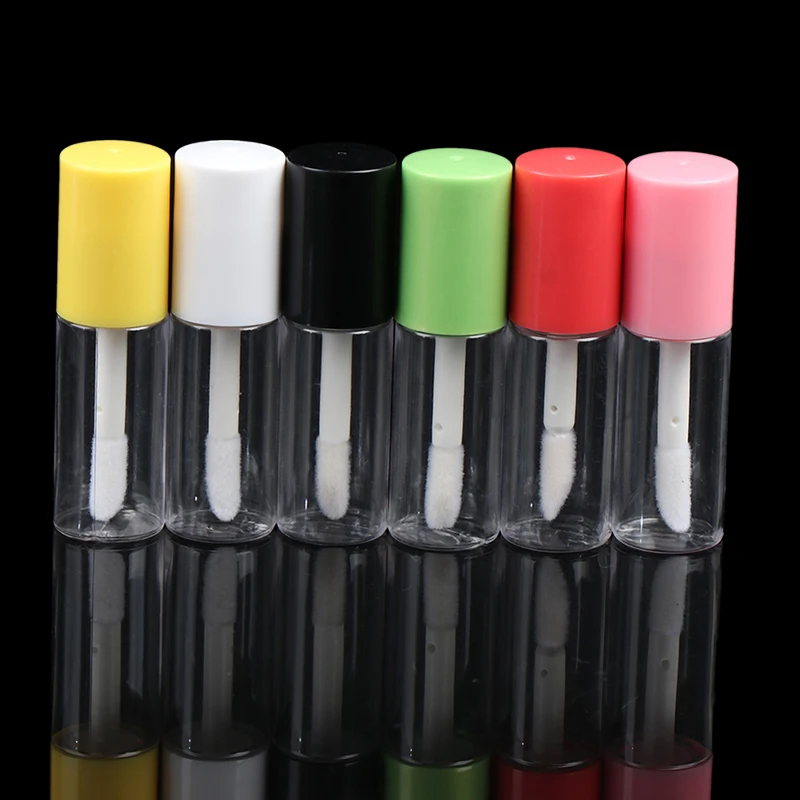 3ML 10pcs/lot Empty Lip Gloss Tube, DIY Plastic Elegant Liquid Lipstick Container, Round Lipgloss Lip Balm Bottle