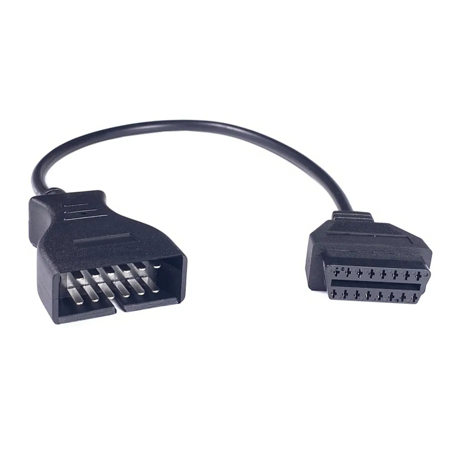 OBD/OBD2/OBDII разъем 12 Pin диагностический инструмент PIN адаптер 16 кабель для