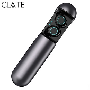 

CLAITE TWS bluetooth 5.0 Earphone Wireless Stereo Hifi Noise Reduction Earbuds Auto Pairing IPX8 Waterproof Headset with Mic