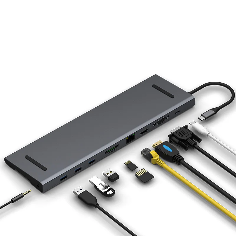 Разветвитель с USB 3 0 HDMI RJ45 VGA порта Type C 1 Для MacBook Pro аксессуары хаб со слотом для SD/TF