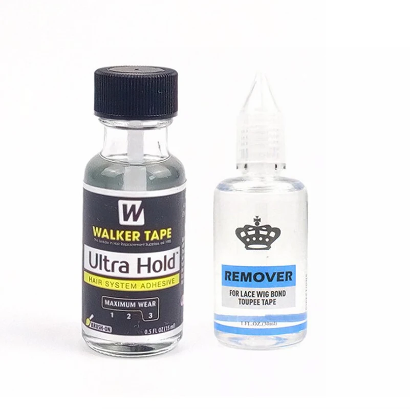 

0.5 Oz Walker Ultra Hold lace wig adhesive glue with 1 bottle 1 Oz remover for lace wig Toupee