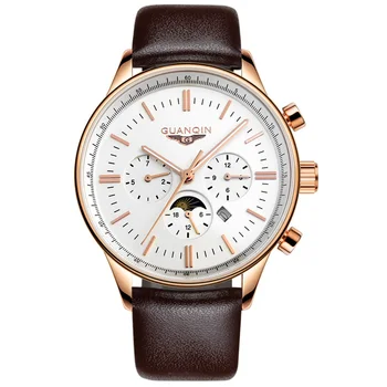 

Moon Phase Tourbillon Mechanical Watch Mens Top Brand Luxury Automatic Self-wind Watches Full Steel Relojes Hombre