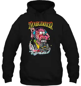 

TROUBLEMAKER RETRO HOTROD KUSTOM KULTURE RATFINK MONSTER ROTH S 3XL Cartoon Print Free Shipping Hoodies Sweatshirts