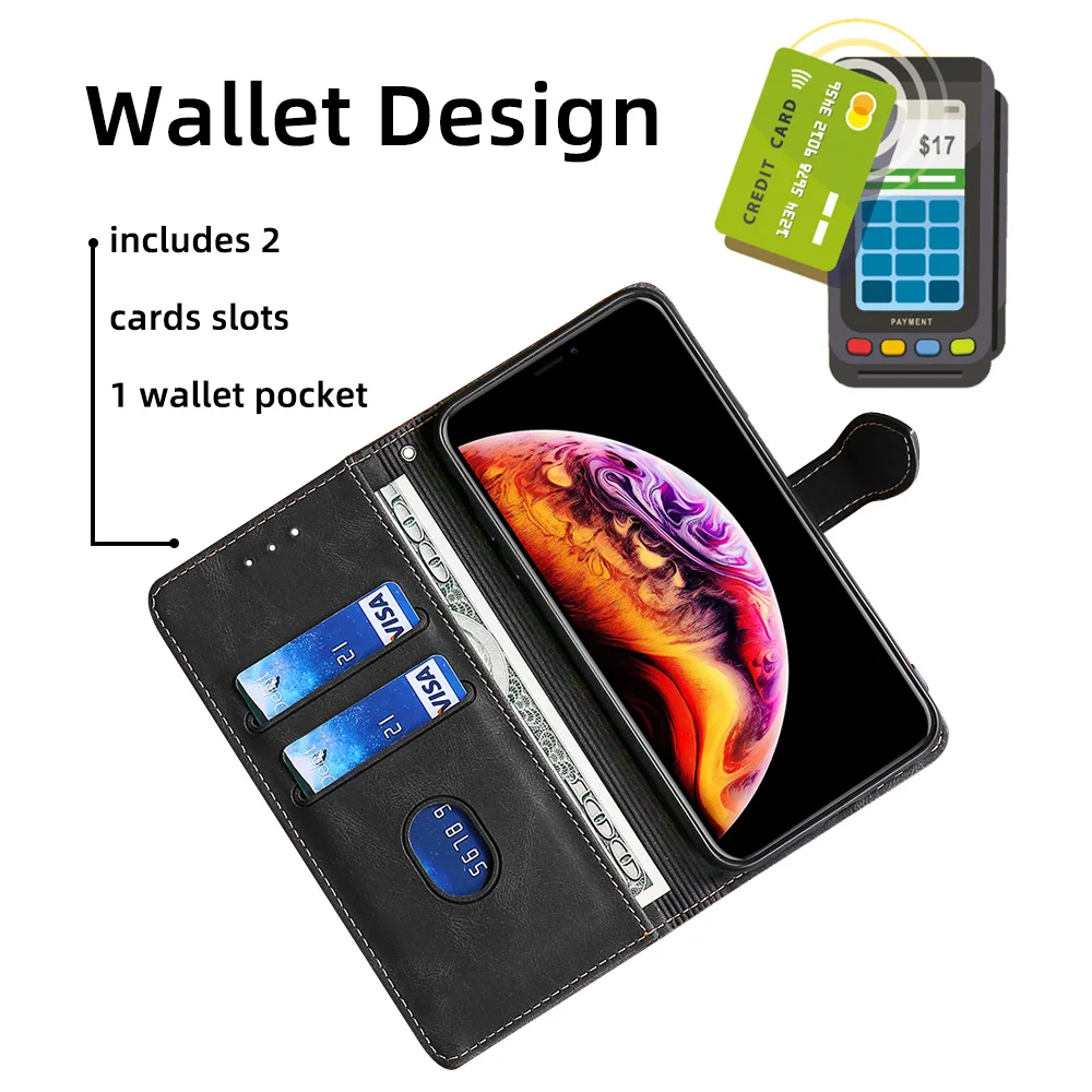 Coque Étui de téléphone en cuir à rabat magnétique pour Google Pixel 10