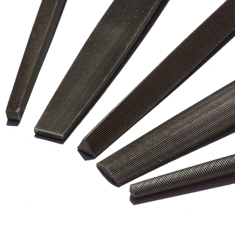 Набор напильников из углеродистой стали NewHigh с деревянными ручками, напильник для дерева, металла, пластика, 5 штук(стальной напильник