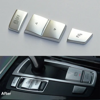 

1 Set Cover Trim Chrome Buttons Car Gear Shift For BMW 5 Series F10 F18