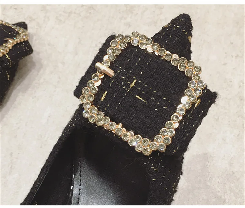 Womens Shoes High Heels Party Sexy Luxury Pumps Korean Crystal Elegant Kitten Heels
