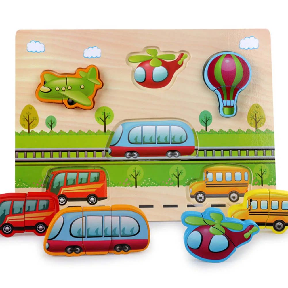 3D Wooden Jigsaw Puzzle Pairing Toys Educational Parent-children Interaction Toy for Children