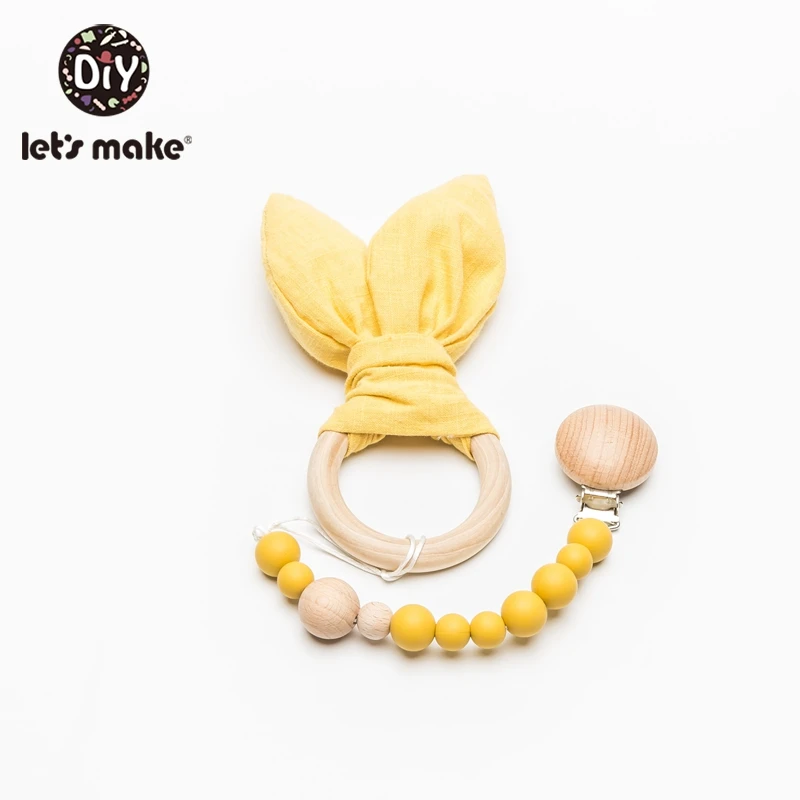 3 Let'S Make 1 шт. Игрушки для малышей деревянные соски держатель цепи для соски Персонализированные Bpa бесплатно деревянные бусины для новорожденных Игрушки для малышей - Цвет: 3