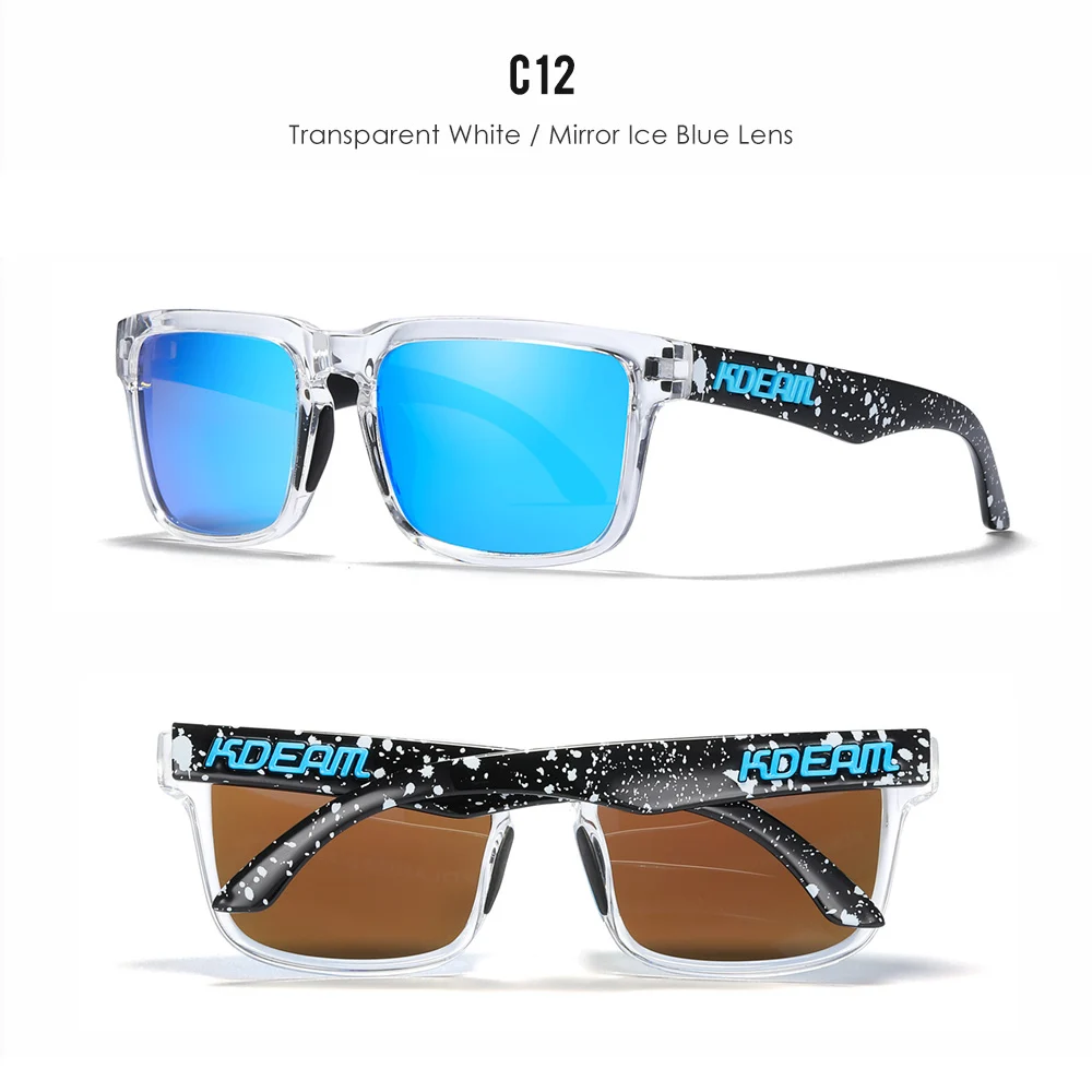 KDEAM 3D Logo Polarized Sunglasses with Real Coating Lens