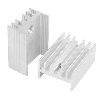 

10 x black 21x15x10mm aluminum cooling body for TO-220 transistors