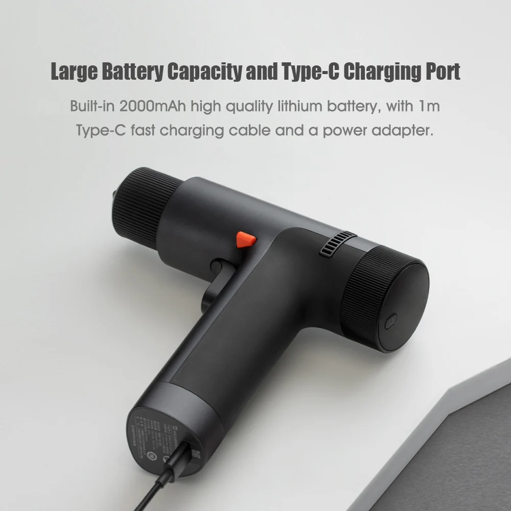 Xiaomi Mijia Type-C Brushless Cordless Electric Drill 2000mAh Smart Display description image 6