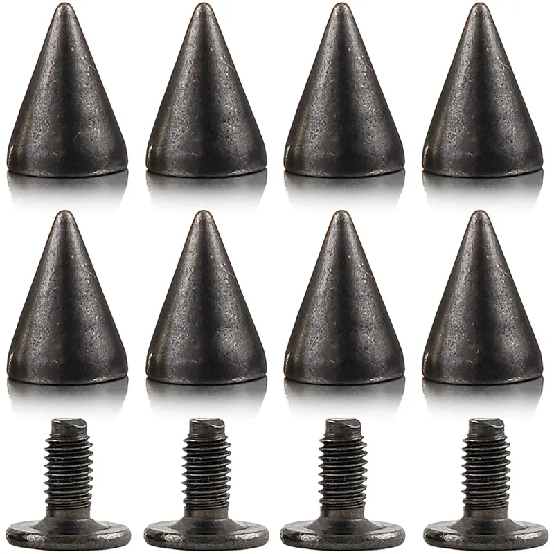 50 Goujons à Pointes Cônes Uxcell - 7x10mm, Rivets Arrière à Vis, Vert (neuf)