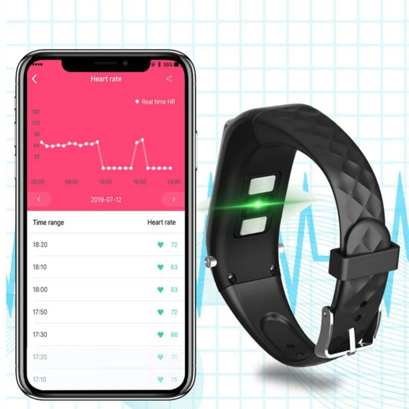 2 в 1 спортивный браслет Bluetooth наушники фитнес-трекер монитор сердечного ритма Смарт-Браслет Смарт-часы браслет Pro