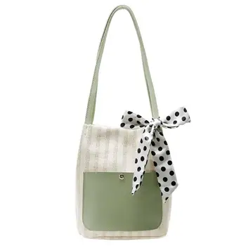 

Hot Sale Handbags Wear-resistant Women Straw Handbags Fashion Shopping Shoulder Bag Travel Holiday Scarf Totes for Hiking