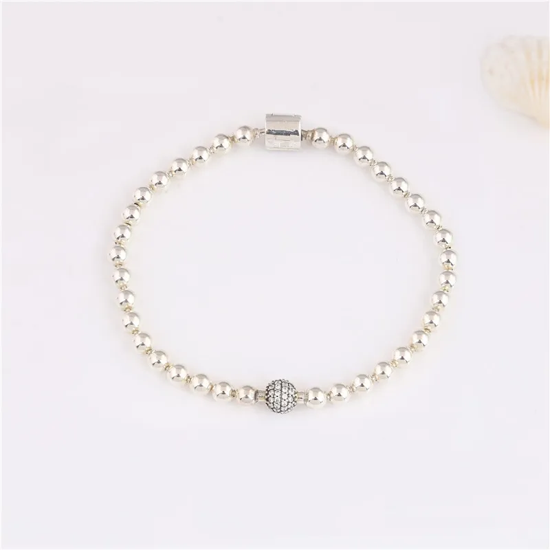 Браслет из стерлингового серебра 925 пробы Белый Циркон CZ lianzhu браслет с длинной пряжкой браслет для женщин подарок на день рождения