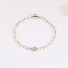 Браслет из стерлингового серебра 925 пробы Белый Циркон CZ lianzhu браслет с длинной пряжкой браслет для женщин подарок на день рождения