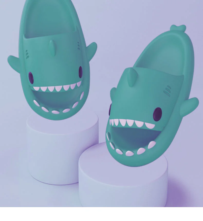 Funny Children Parent Adult Slippers Cute Shark-shaped Home Non-slip Boys Kids Slippers Toddler Girls Shoes Man Women Slippers