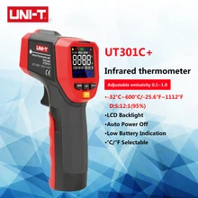 UNI-T UT301A+/UT301C+ Non-Contact Laser LCD Display IR Infrared Digital C/F Selection Surface Temperature Pyrometer Imager.