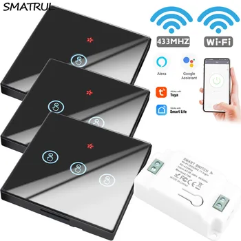 

GERMA Tuya Smart Life APP WiFi TOUCH Switch Light RF 433Mhz Wall DIY Relay Timer Module Google Home Amazon Alexa 110V 220V 10A