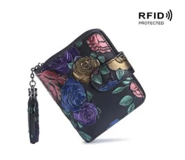 Женский кожаный кошелек с держателями карт Rfid Портмоне кошелек на молнии для женщин