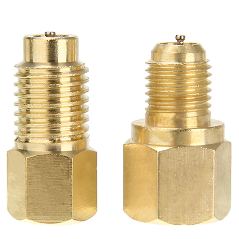 2pcs R134 To R12 / R12 To R134a Brass Heavy Duty Tank Vacuum Pump