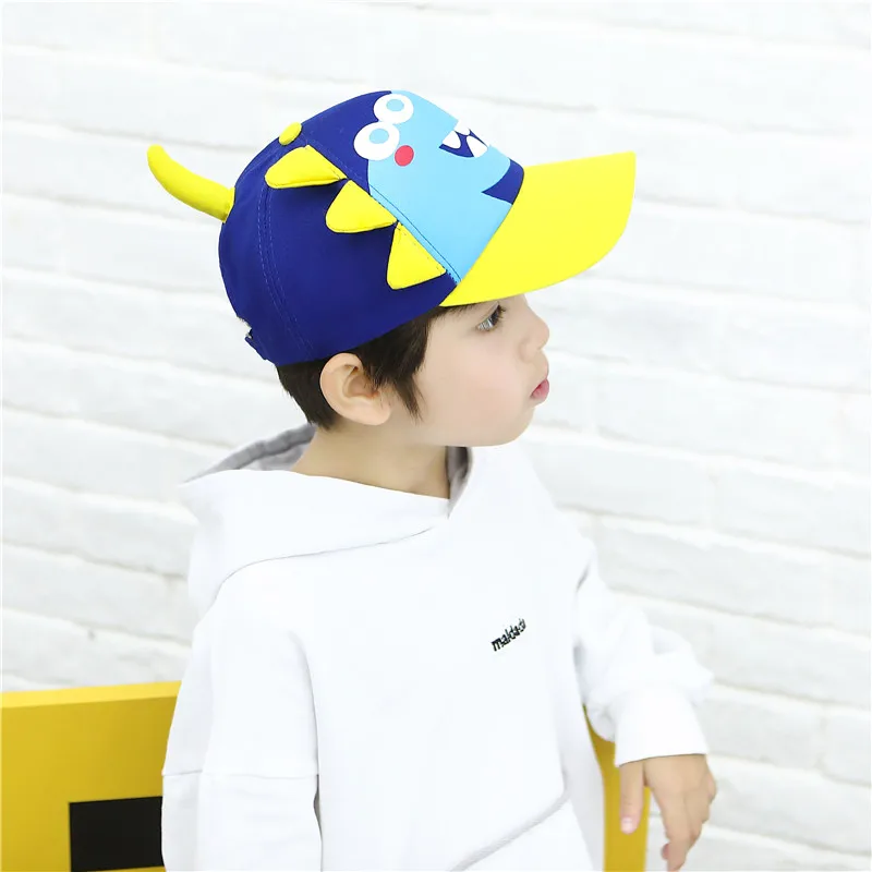 Spring Autumn Baby Hat Cartoon Dinosaur Baby Boys Baseball Cap Fashion Casual Outdoor Girl Hat Kids Children Snapback Hat