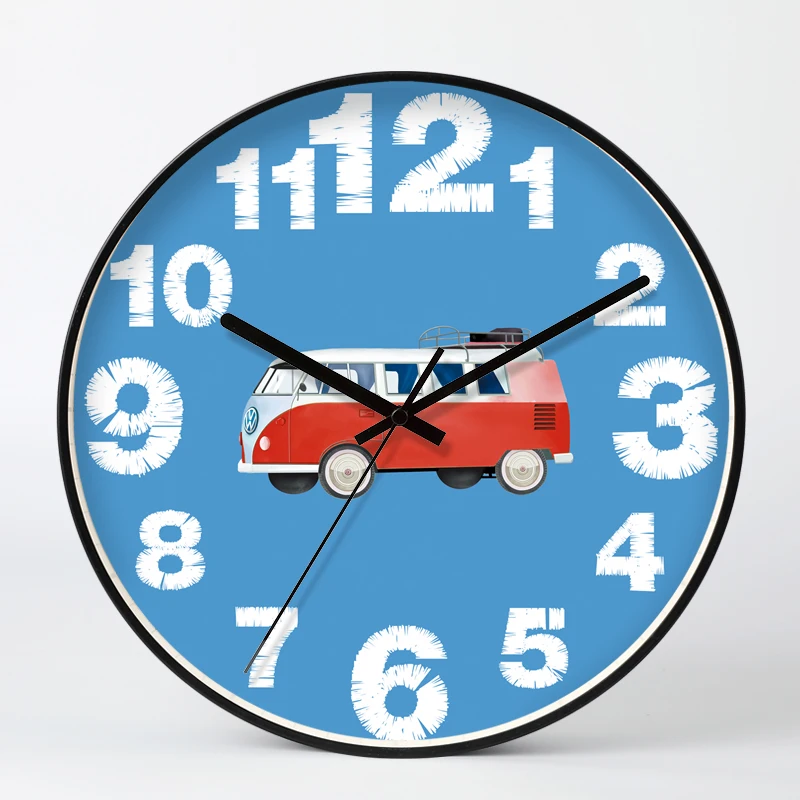Cartoon Wall Clock Art Design Children Stylish Minimalist Wall Clock Quartz Reloj Pared Grande Bedroom Home Decor SS60WC - Цвет: D
