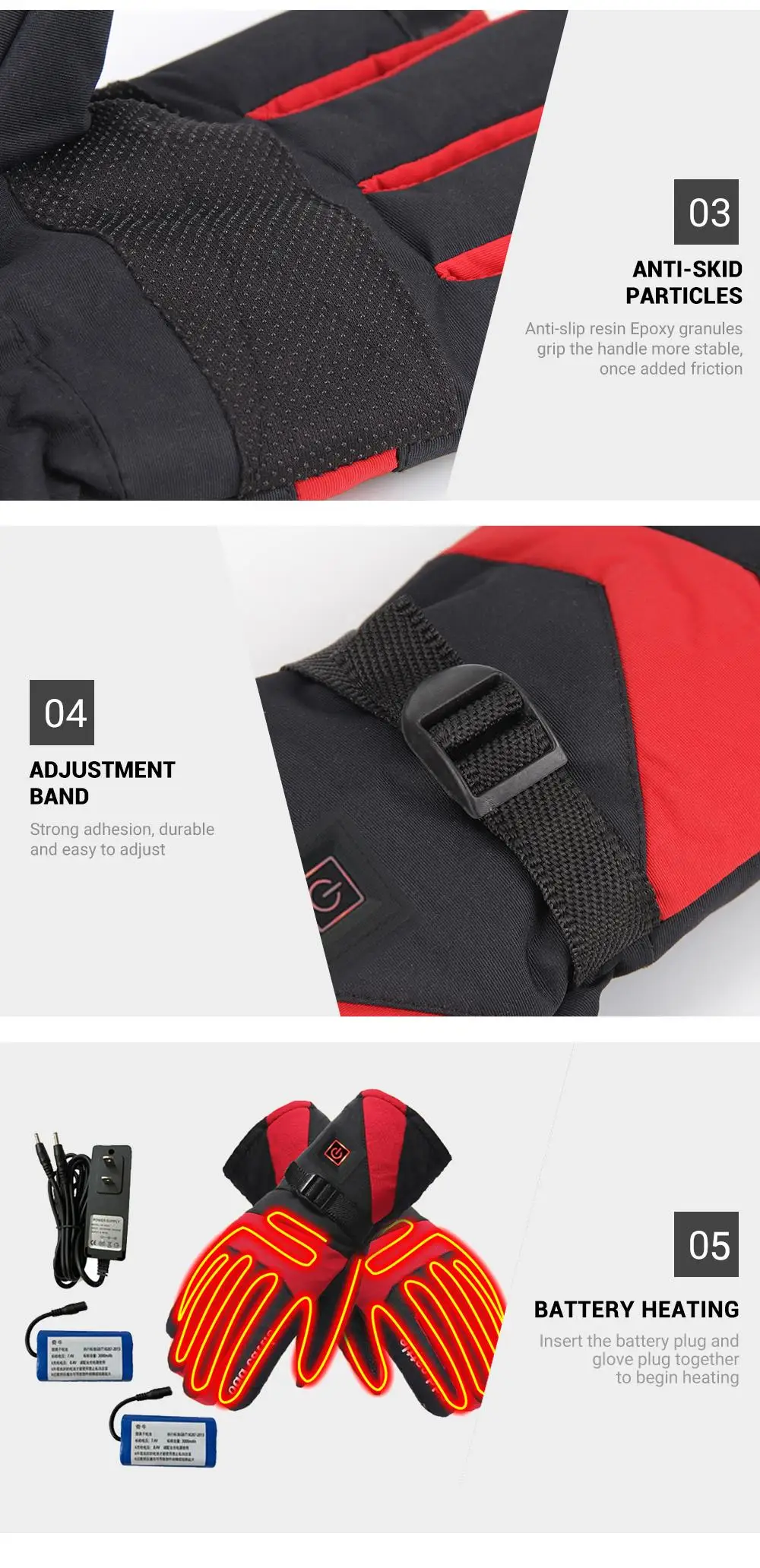 Новинка, мотоциклетные перчатки, водонепроницаемые, с подогревом, Guantes, Moto, сенсорный экран, на батарейках, для езды на мотоцикле, для гонок, зимние перчатки