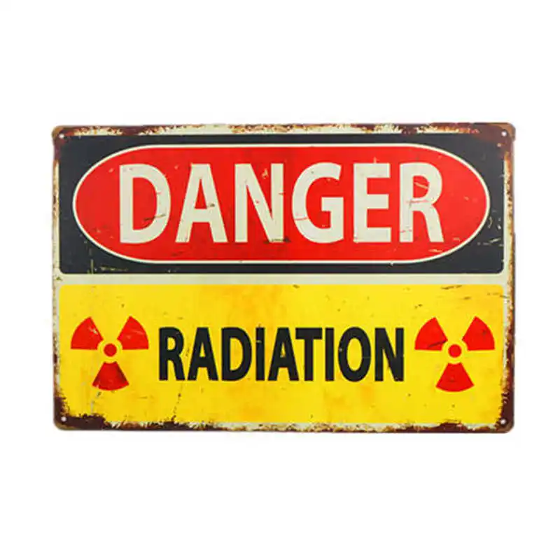 Danger Sign-Danger Radiation Allied Military Metal Tin Sign 8" x 12" 