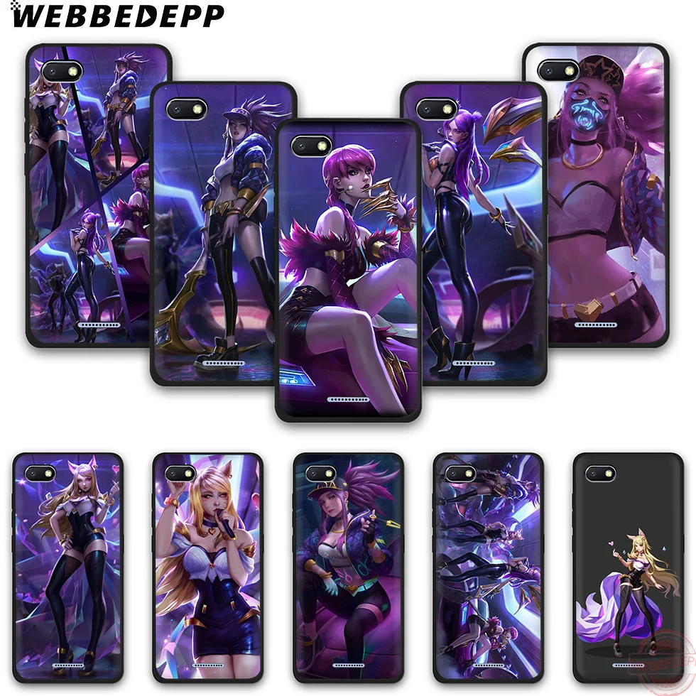 WEBBEDEPP Lol akali TPU Phone Case for Redmi Note 6Pro 7Pro 4A 4X 5 5A 6A 8A 7 S2 note 8 |