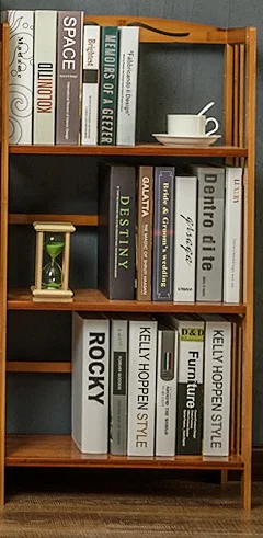 3/4 слоя короткие книжные полки бамбуковые напольные книжные подставки для гостиной комнаты Органайзер бамбуковые подставки для хранения кухни - Цвет: 3 layers  50cm long