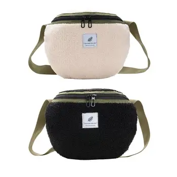 

Plush Fanny Chest Bag Autumn Winter Women High-quality Portable Delicate Soft Surface Waist Pack Shoulder Crossbody Bags